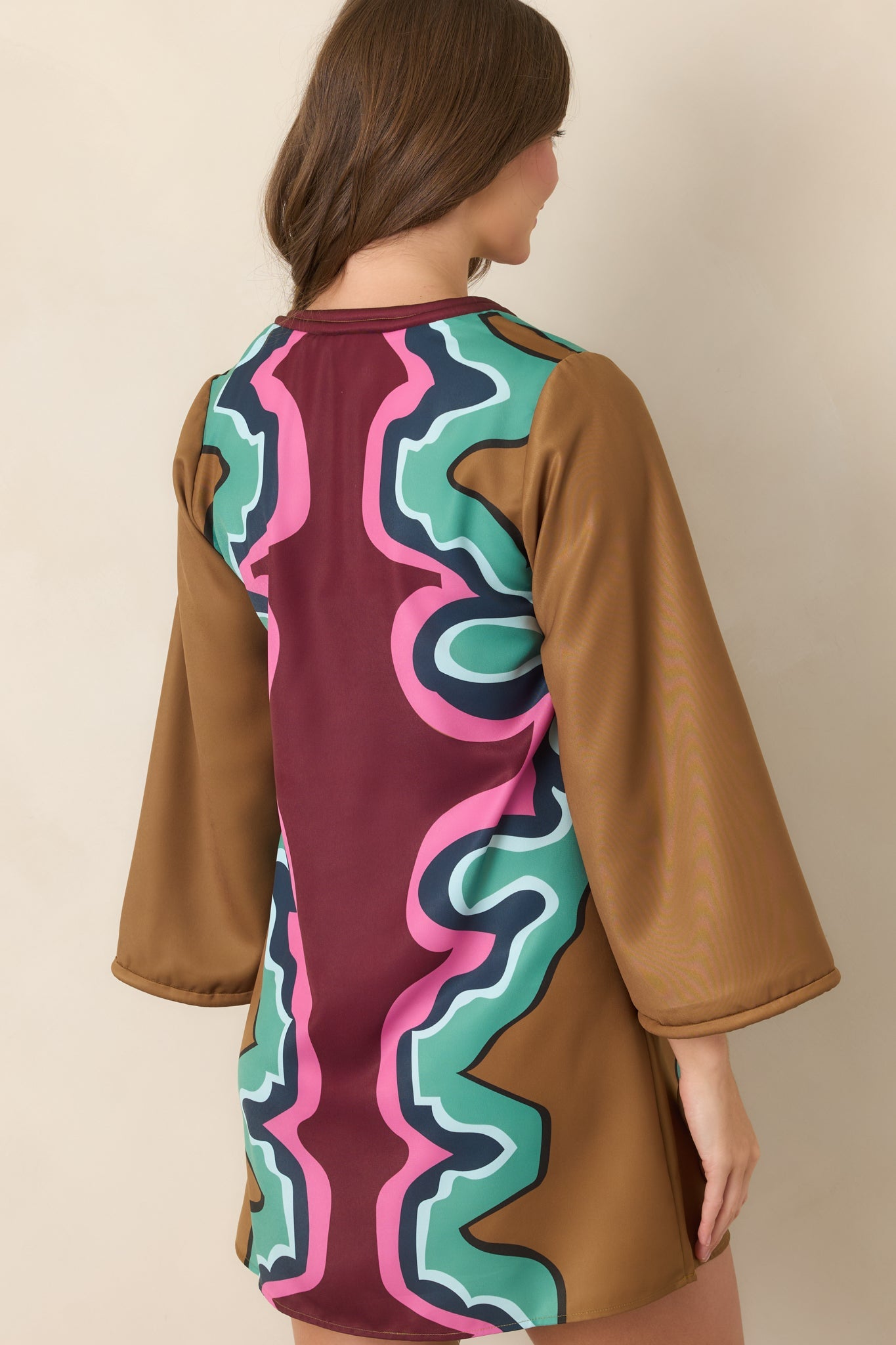CROSBY Skyler Serpentine Multi Mini Dress
