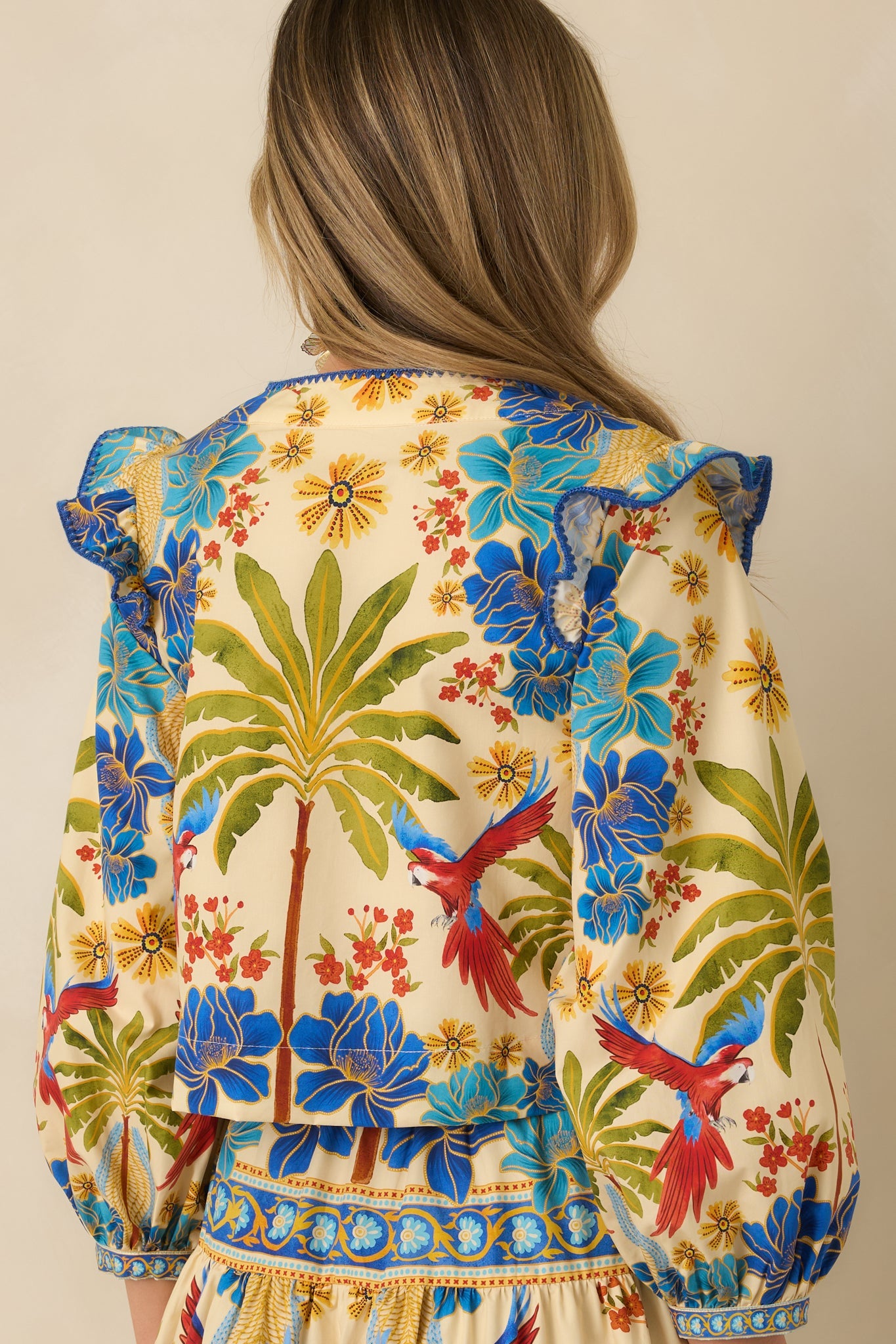 AIYIA Madrid Multi Cotton Tie-Front Top