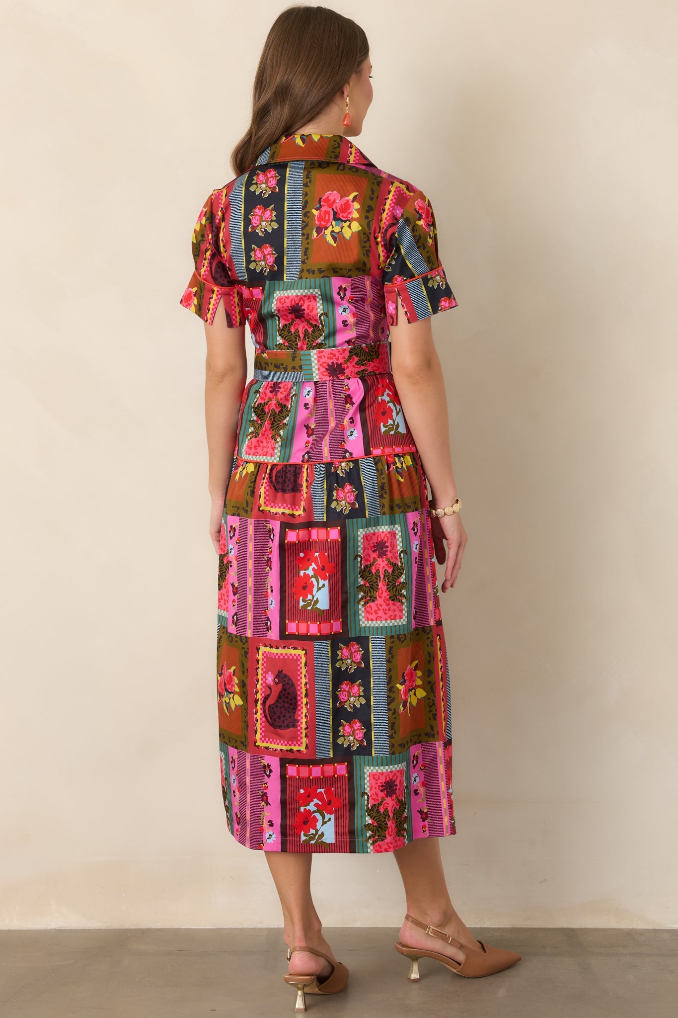 CROSBY Fairiss Vintage Vignette Multi Belted Maxi Dress