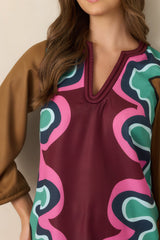 CROSBY Skyler Serpentine Multi Mini Dress