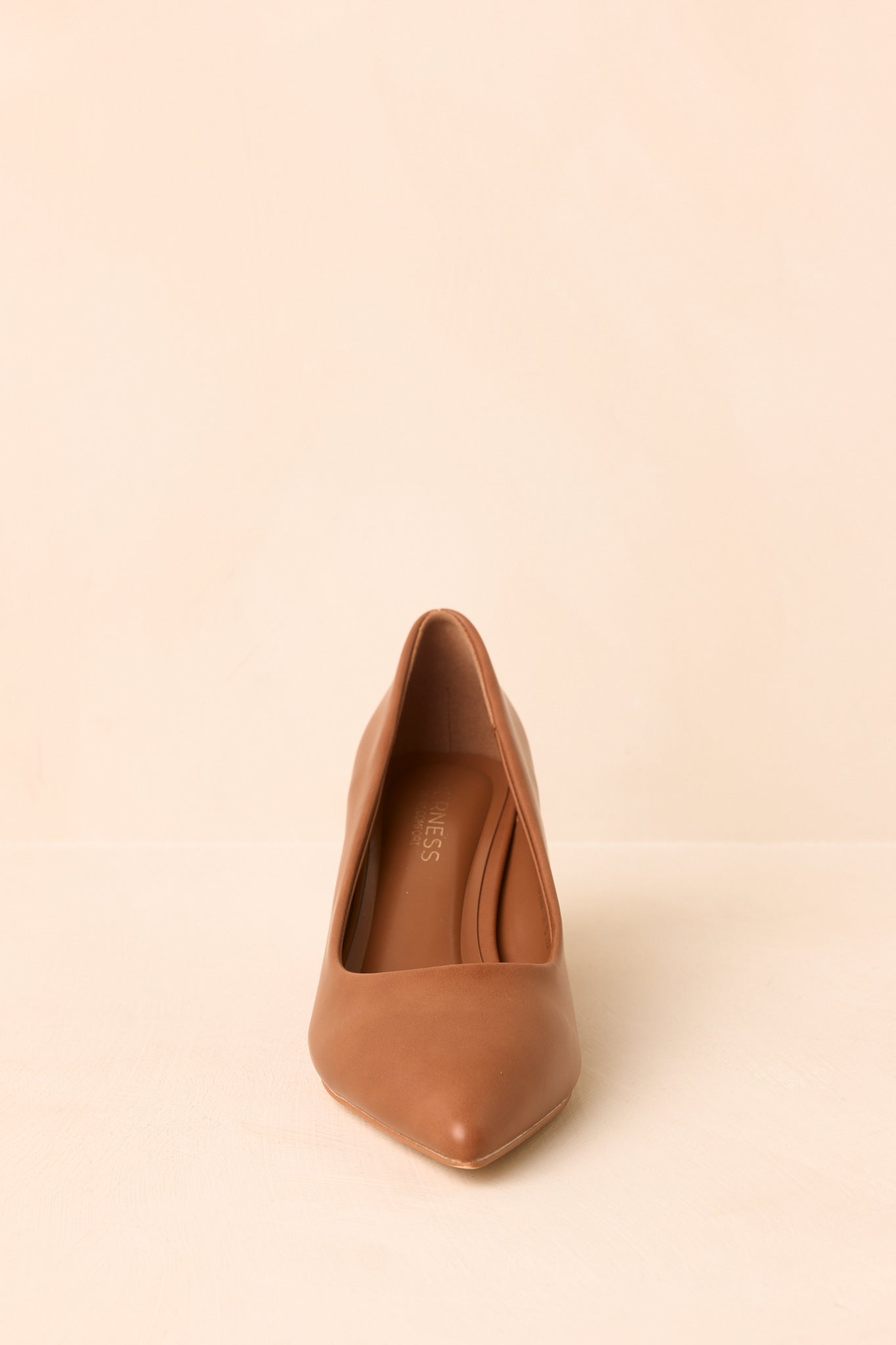 A Step Ahead of You Camel Pointed Toe Block Heel Pumps