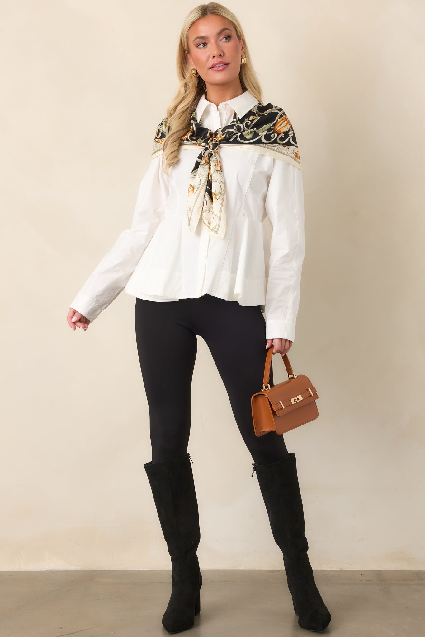 ASTR the Label Lily Black High-Rise Stirrup Leggings
