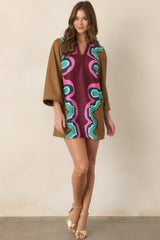 CROSBY Skyler Serpentine Multi Mini Dress