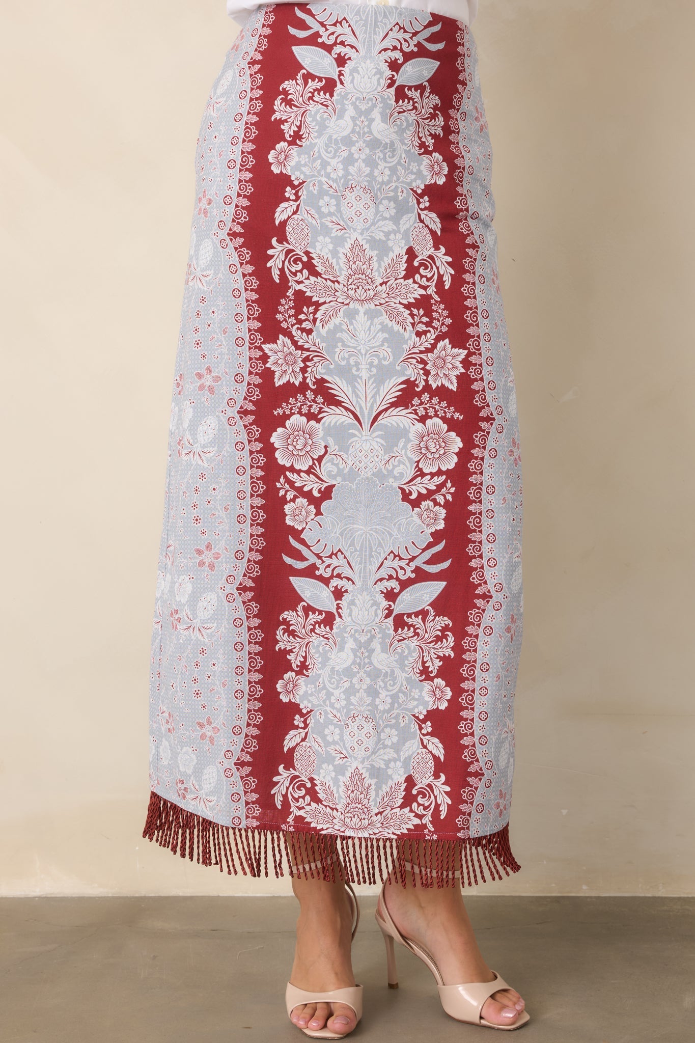 Anna Cate Dillon Frost Floral Midi Skirt