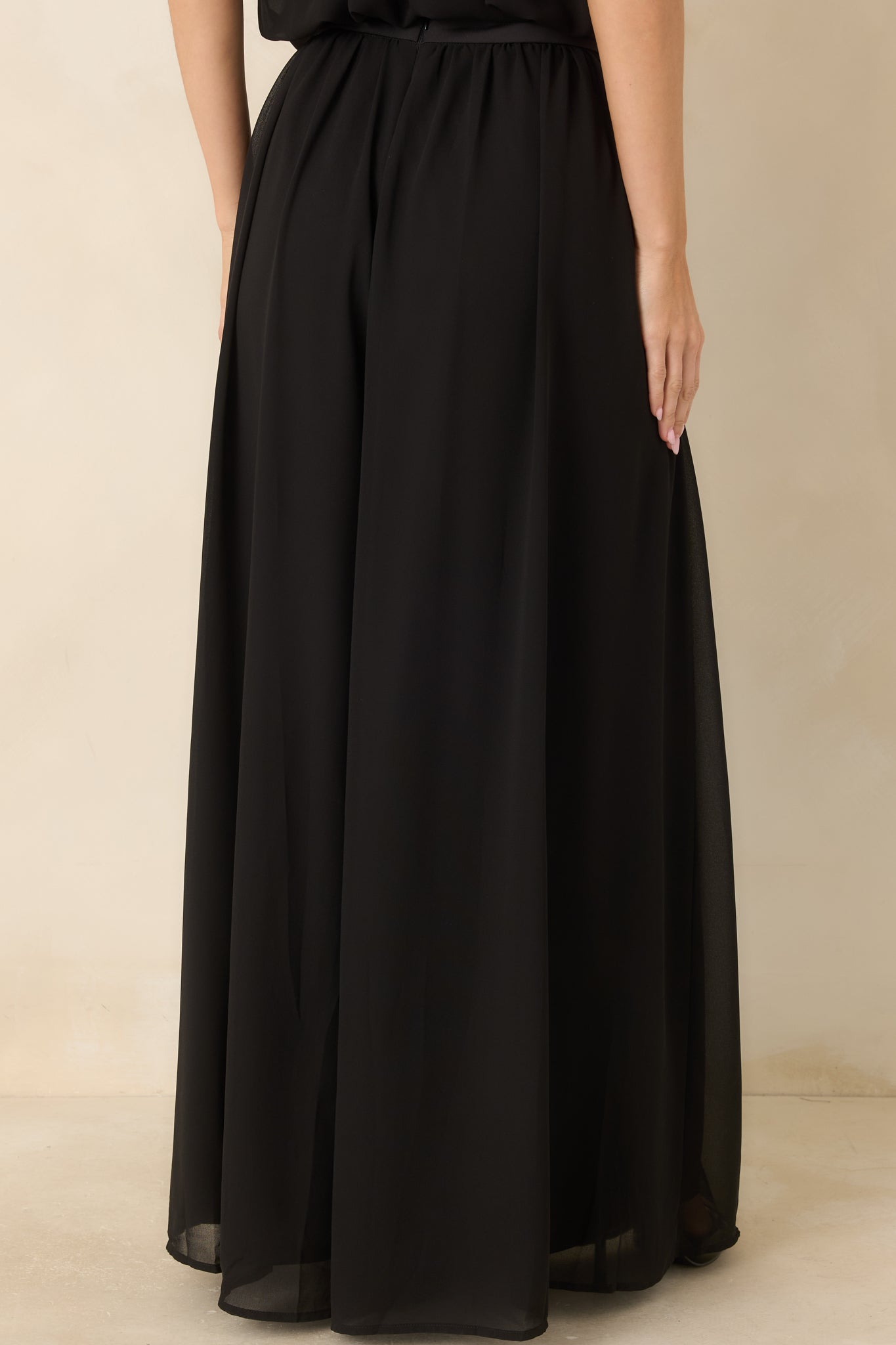 A Moment Like Ours Black Flowy Palazzo Pants