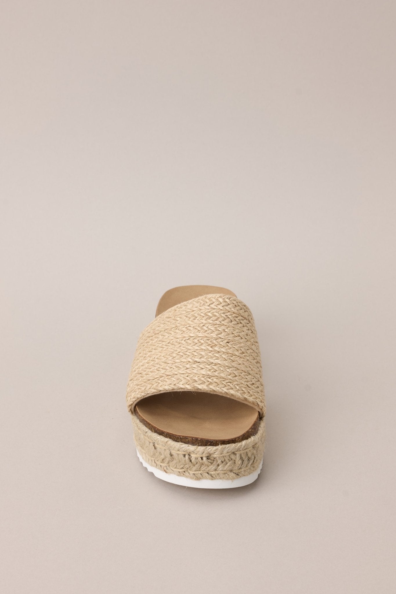 Coastal Serenity Natural Espadrille Platform Sandals