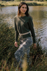 A Moment to Myself Moss Green Crew Neck Knit Sweater